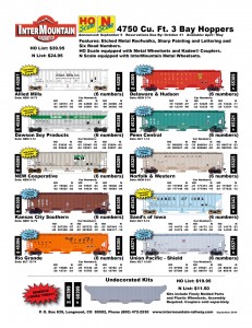 HO & N 4750 Hoppers Allied Mills Dawson Soy Products NEW Cooperative Kansas City Southern KCS Rio Grande Delaware & Hudson Penn Central Norfolk & Western Sand's of Iowa Union Pacific Undecorated Kit