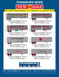 Trainworx N Trailers Pacific Fruit Express PFE Southern Pacific Cotton Belt Sealand