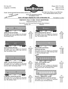 Trinity 5161 Hoppers ADM Leaf AGP Cargill Potash Illinois Central Iowa Interstate IAIS Ex-Farmland MAGX Midwest Agri Commodities