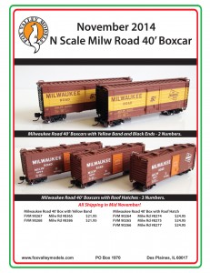 Fox Valley Models N Milwaukee Road 40' Boxcar