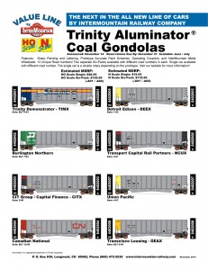 Value Line Trinity Aluminator Coal Gondolas Trinity Demonstrator TIMX Burlington Northern CIT Group CITX Canadian National Detroit Edison DEEX Transport Capital Rail Partners NCUX Union Pacific Transcisco Leasing GEAX