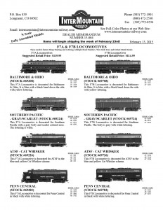 Baltimore & Ohio Southern Pacific ATSF Santa Fe Penn Central