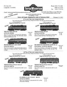 Milwaukee Road Bessemer & Lake Erie Richmond Fredericksburg & Potomac Missouri Kansas Texas Florida East Coast