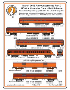 Milwaukee Road Hiawatha Passenger Cars