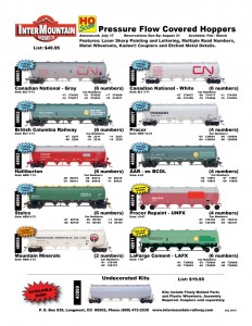 Canadian National British Columbia Railway Halliburton Stelco Mountain Minerals Procor Alaska RR Repaint LaFarge Cement Undecorated Kit