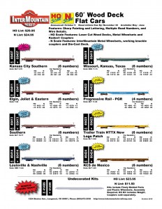 Kansas City Southern Elgin, Joliet & Eastern Southern Louisville & Nashville Missouri Kansas Texas Progressive Rail Trailer Train KCS de Mexico Undecorated Kits