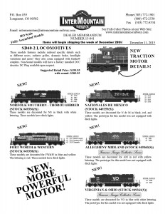 Norfolk Southern Fort Worth & Western Nationales de Mexico Allegheny Midland Virginian & Ohio