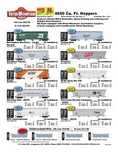 Burlington Northern Large Herald Southern Pacific Sclair Sterling Salt ECC International Cotton Belt French's Santa Fe American Borate Company Thiele Undecorated Kit