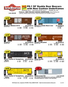 Norfolk & Western Southern Akron, Canton & Youngstown Detroit Toledo Shore Line Western Maryland Union Pacific Undecorated Kit