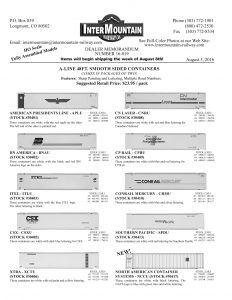 American Presidents Line BN America ITEL CSX XTRA CN Laser CP Rail Conrail Mercury Southern Pacific North American Container Systems
