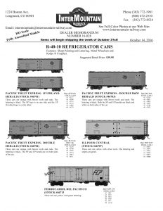 Pacific Fruit Express Illinois Central Ferrocarril Del Pacifico