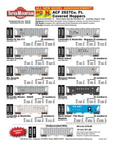 Santa Fe Illinois Central Rio Grande Reynolds Metals Louisville & Nashville Rock Island Missouri Illinois Wabash The Rock Undecorated Kit