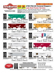 Penn Central Conrail Norfolk Southern CSX Repaint Milwaukee Road Central Soya Missouri Kansas Texas MKT Lauhoff Grain Undecorated Kit 