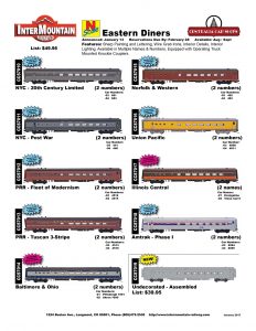 New York Central Pennsylvania Baltimore & Ohio Norfolk & Western Union Pacific Illinois Central Amtrak Undecorated Assembled