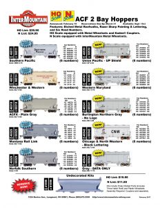 Southern Pacific Winchester & Western ACFX Montana Rail Link Norfolk Southern Union Pacific Western Maryland Burlington Northern Chicago & North Western Data Only Undecorated Kits