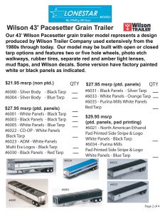 Wilson 43' Pacesetter Grain Trailer