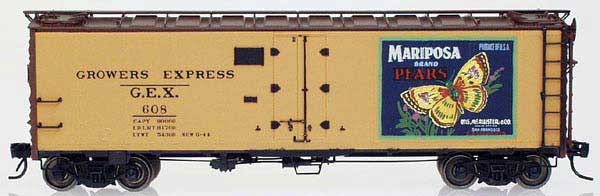 YesterYear Models Growers Express - Mariposa Pears R-40-23 Refrigerator Car